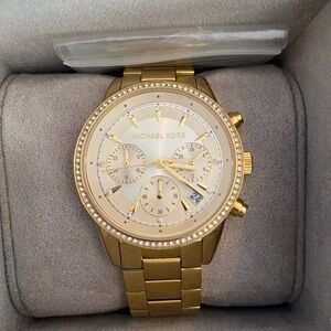 Michael Kors Gold-Tone Chronograph Watch